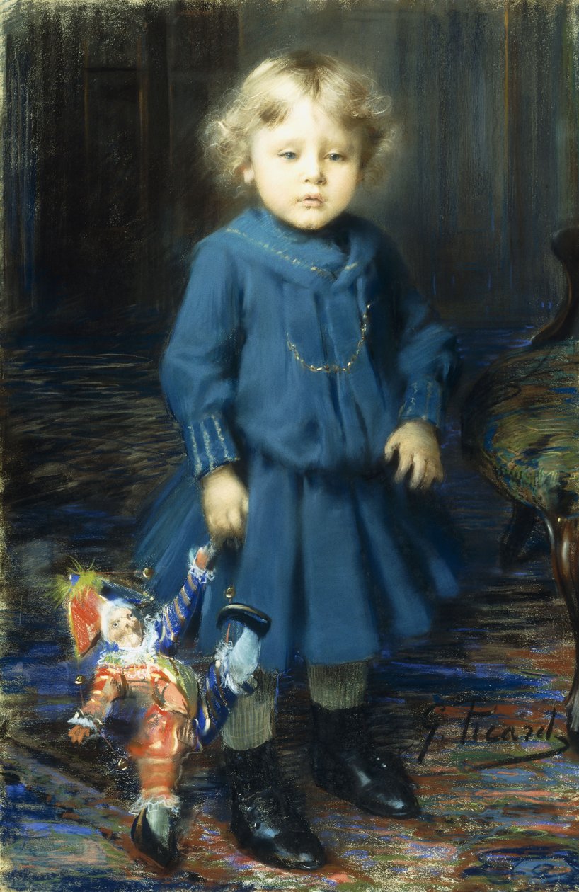 Portret dziecka z lalką autorstwa Georges Picard