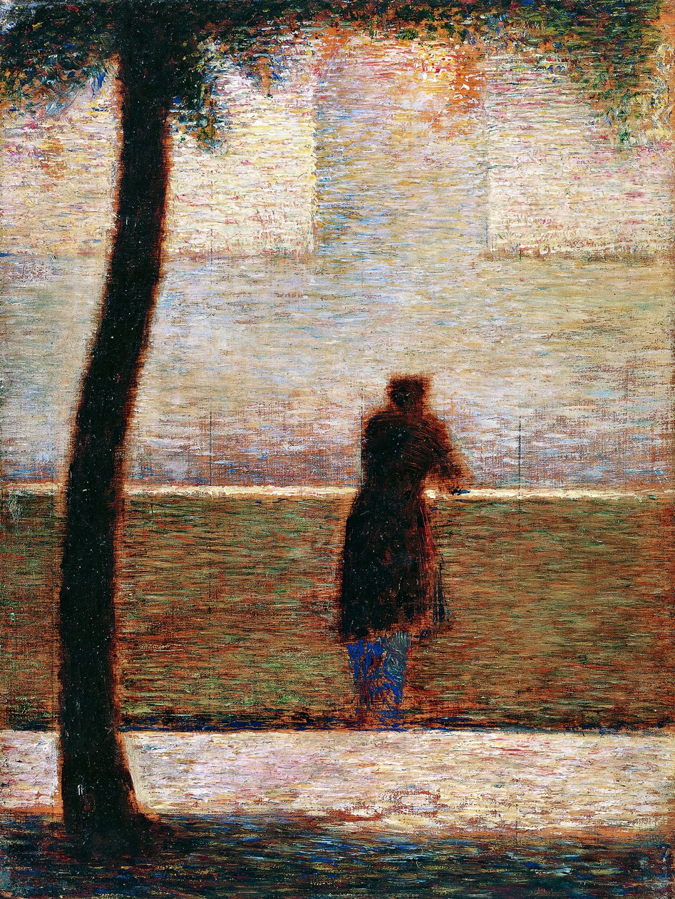 Mężczyzna oparty na parapecie, ok. godz. 1881. autorstwa Georges Pierre Seurat