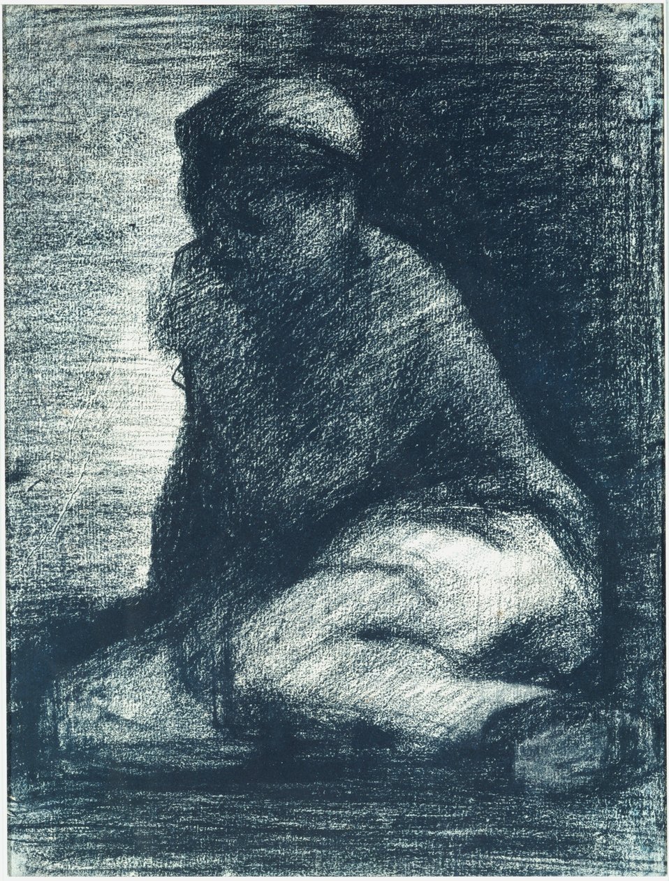 Przyczajony młody mężczyzna, ok. 1882 r. autorstwa Georges Pierre Seurat