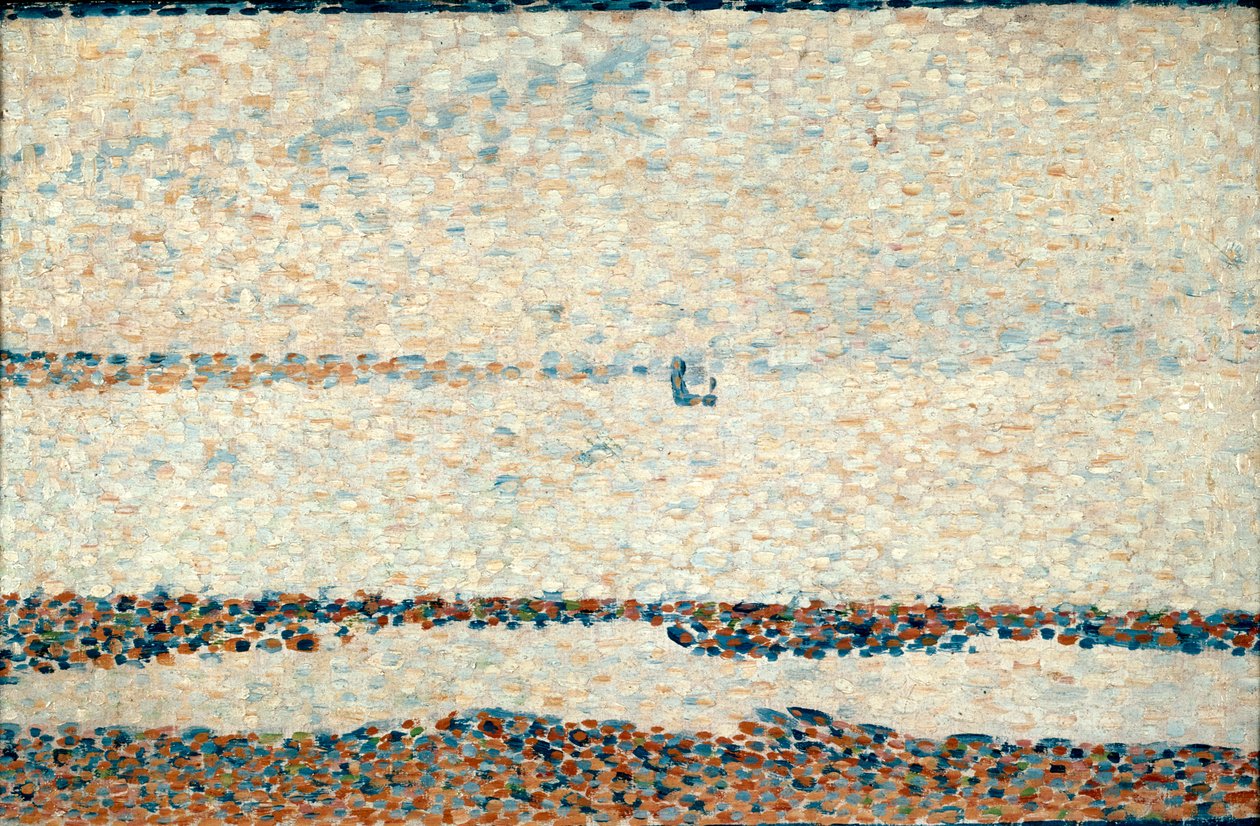 Plaża w Gravelines, 1890 autorstwa Georges Pierre Seurat