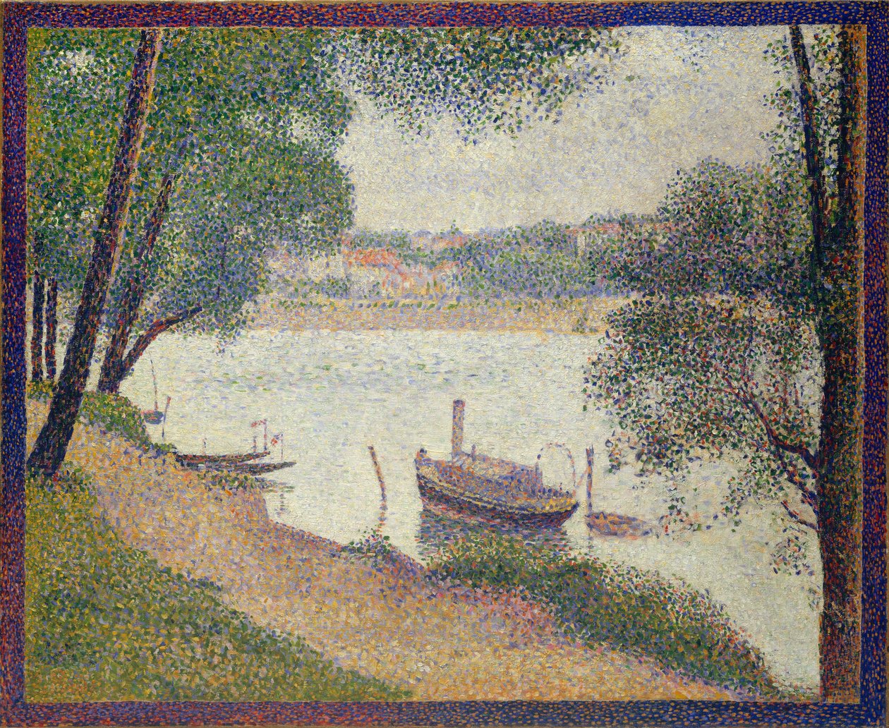 Grey Weather, Grande Jatte, ok. 1886-88 (olej na płótnie) autorstwa Georges Pierre Seurat