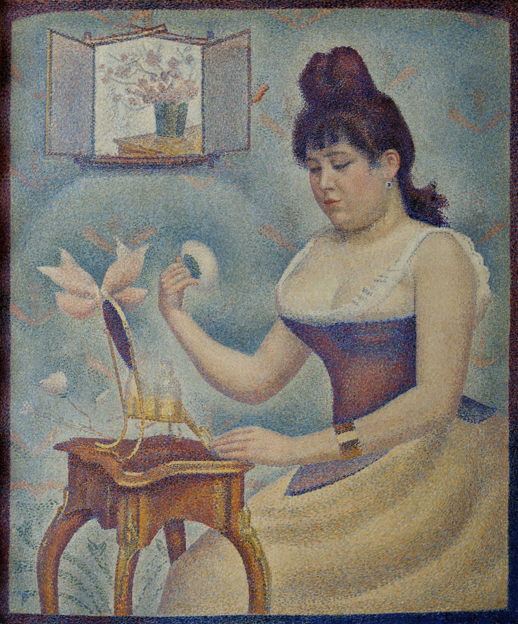 Młoda kobieta się pudrująca Młoda kobieta się pudrująca, 1889-1890. autorstwa Georges Pierre Seurat