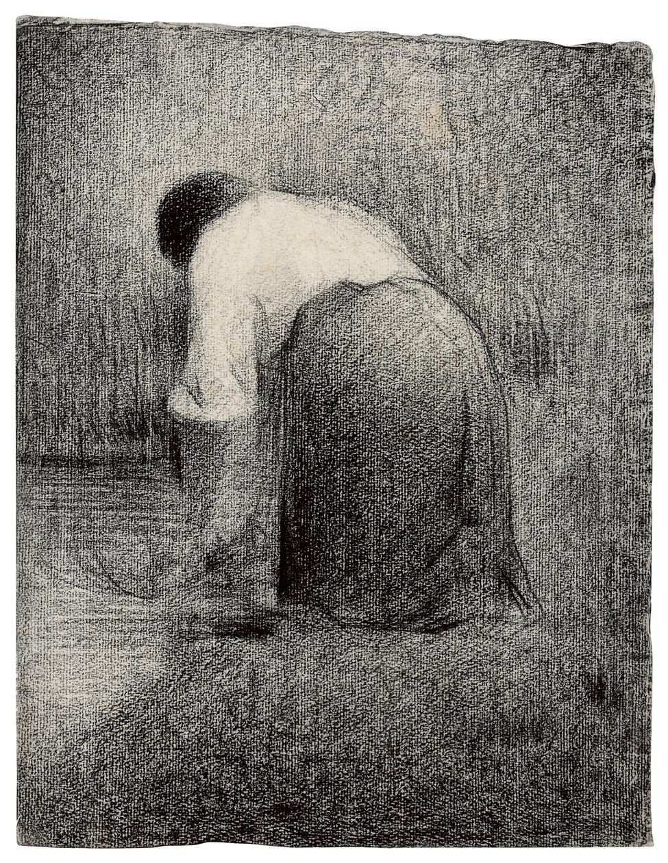 Klęcząca Kobieta; Femme agenouillee, c.1881 autorstwa Georges Pierre Seurat
