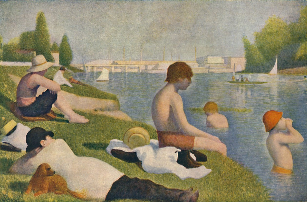 Kąpiel, Kąpiący się w Asnieres, 1884, 1937. autorstwa Georges Pierre Seurat