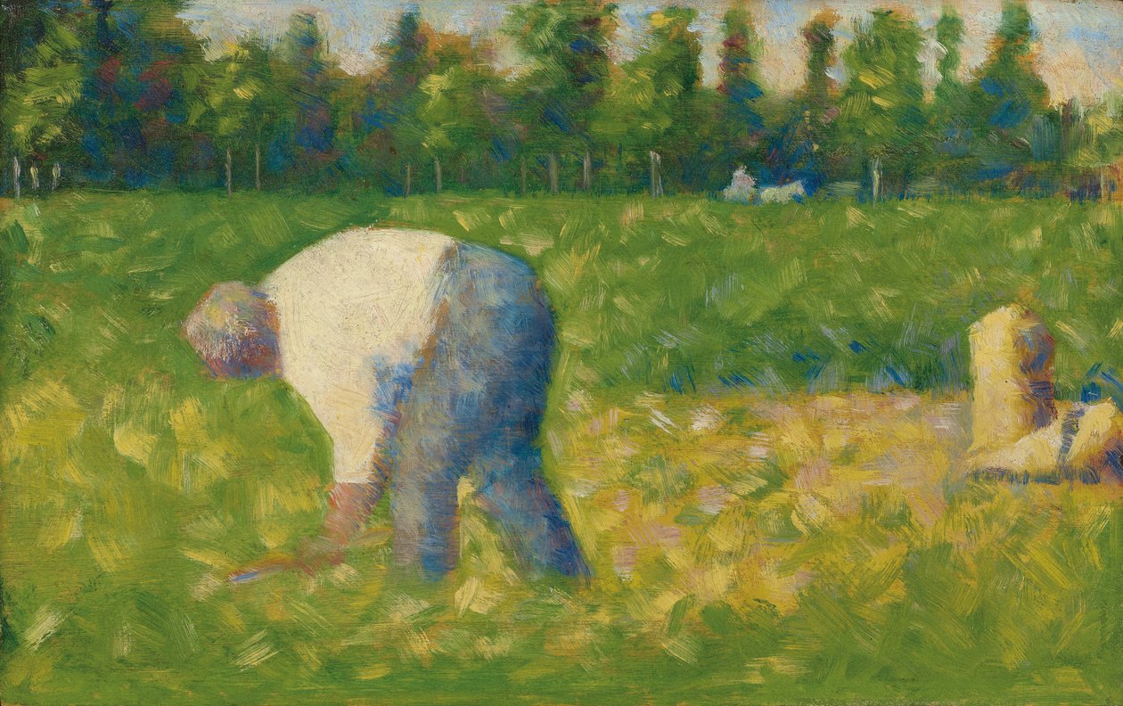 Ważenie pracy; Pracujący chłop, 1882-1883 autorstwa Georges Pierre Seurat