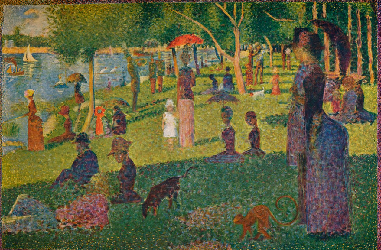Studium na niedzielę na La Grande Jatte, 1884 autorstwa Georges Pierre Seurat