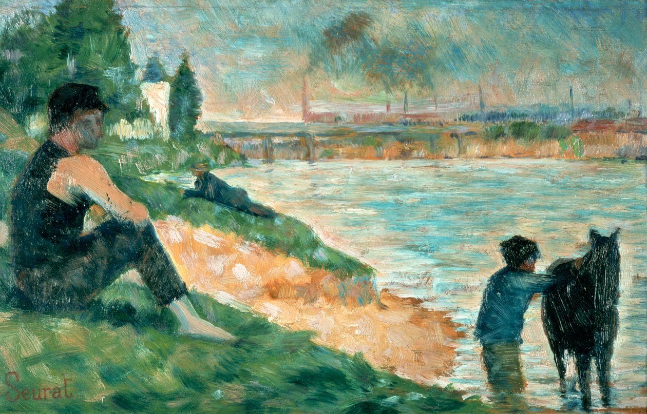 Studium do kąpieli, 1883 autorstwa Georges Pierre Seurat