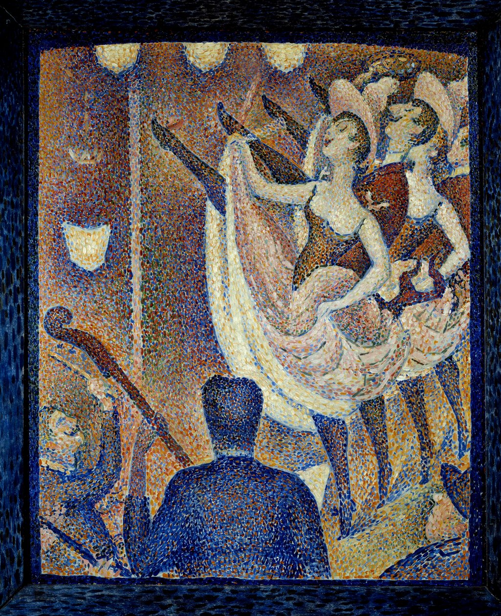 Studiuj dla chahut Danceuses de chahut, tańcz skandal, formę taneczną, która pojawiła się w tym samym czasie co francuski Cancan, około 1830 roku na Montparnasse. Obraz Georgesa Seurata (1859-1891) 1889 Buffalo. Albright Knox Art Gallery - Studium dla Le C autorstwa Georges Pierre Seurat
