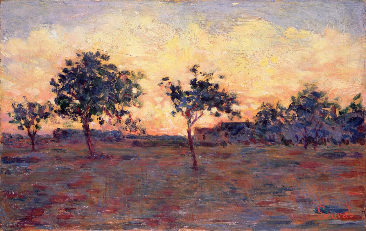 Zachód słońca autorstwa Georges Pierre Seurat