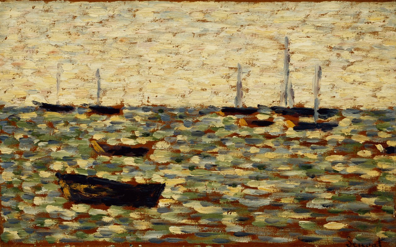 Morze w Grandcamp; La Mer a Grandcamp, 1885 autorstwa Georges Pierre Seurat