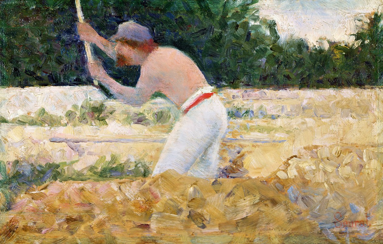 Łamacz kamieni, ok. 1882 (olej na panelu) autorstwa Georges Pierre Seurat