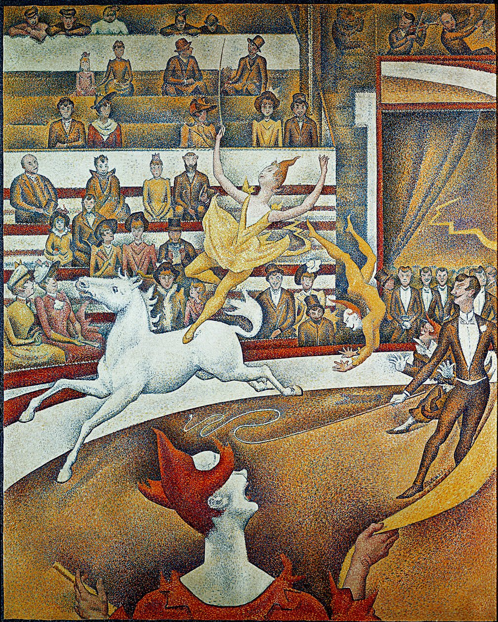 Cyrk (olej na płótnie) autorstwa Georges Pierre Seurat
