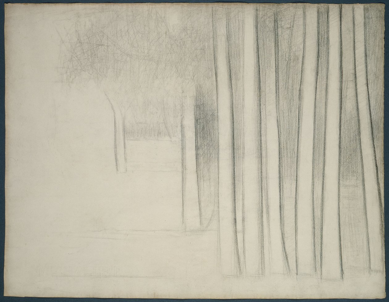 Pnie drzew (studium dla La Grande Jatte) autorstwa Georges Pierre Seurat