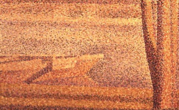 Drzewa i łodzie autorstwa Georges Pierre Seurat
