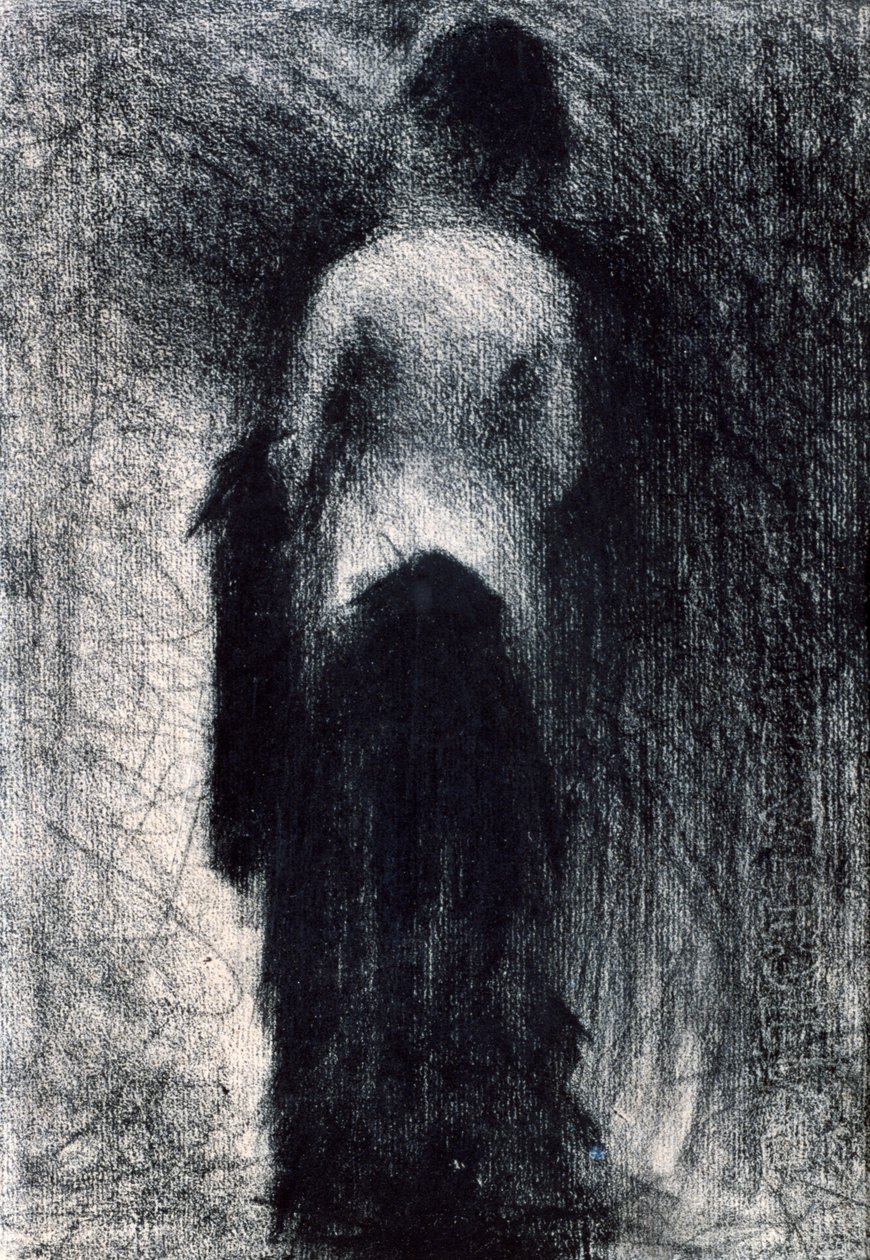 Kobieta widziana z tyłu, c1880-1891 autorstwa Georges Pierre Seurat