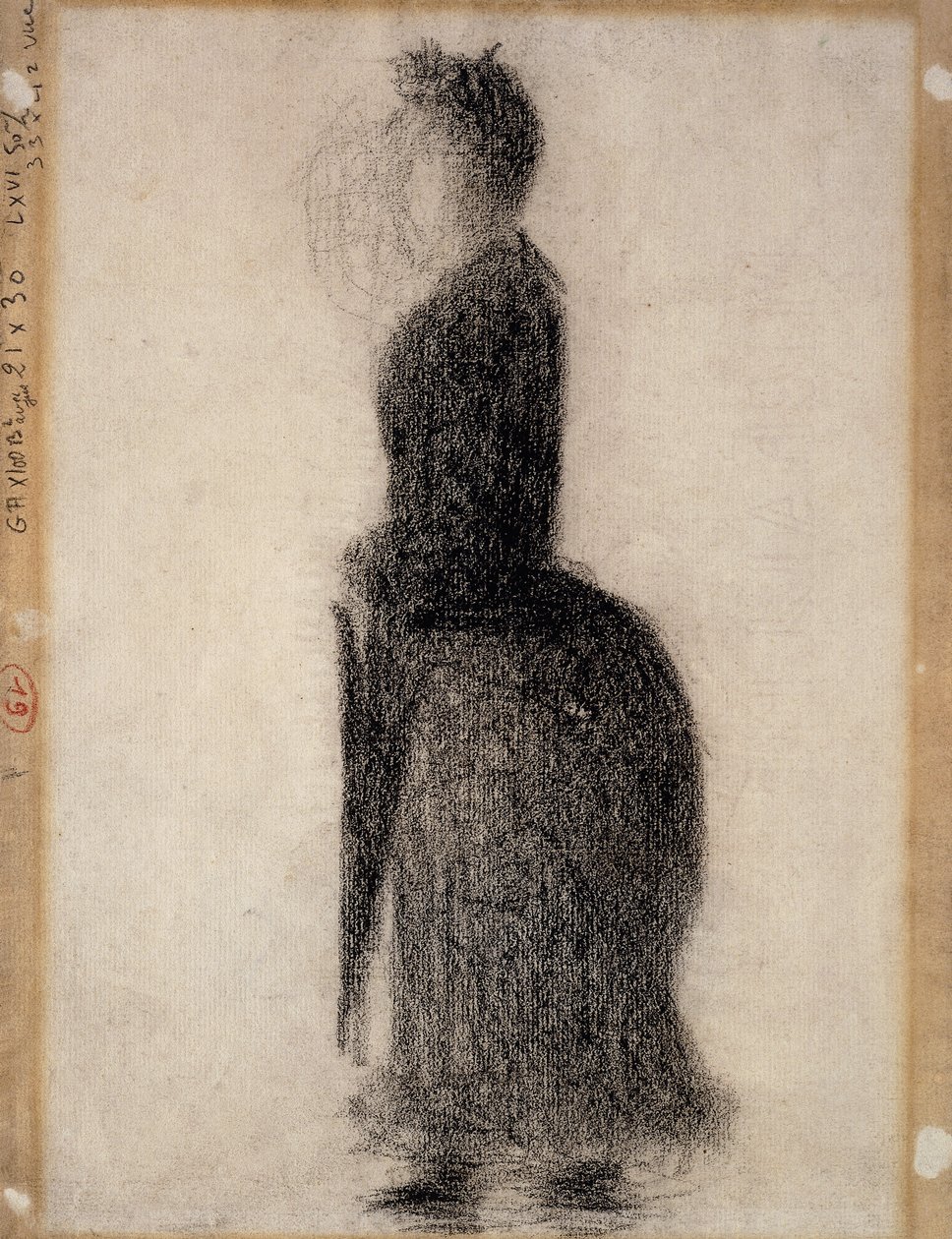 Kobieta z parasolem; Kobieta z parasolką, ok.1883 r. autorstwa Georges Pierre Seurat