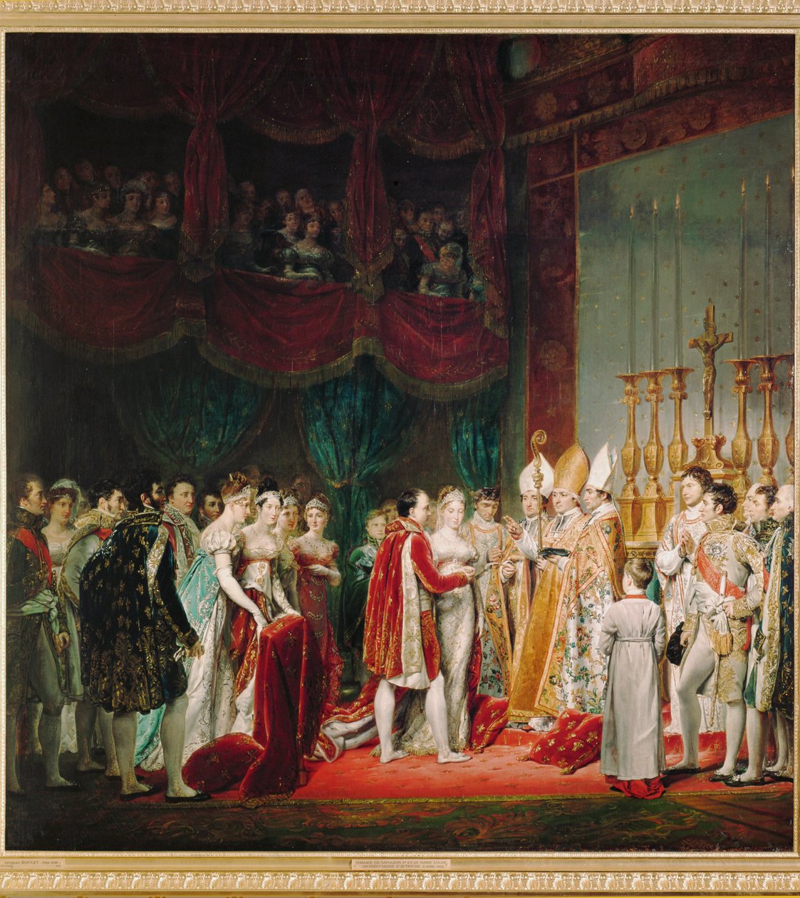 Ślub Napoleona I i Marii Ludwiki Habsburg-Lotaryńskiej ... (obraz na płótnie) autorstwa Georges Rouget