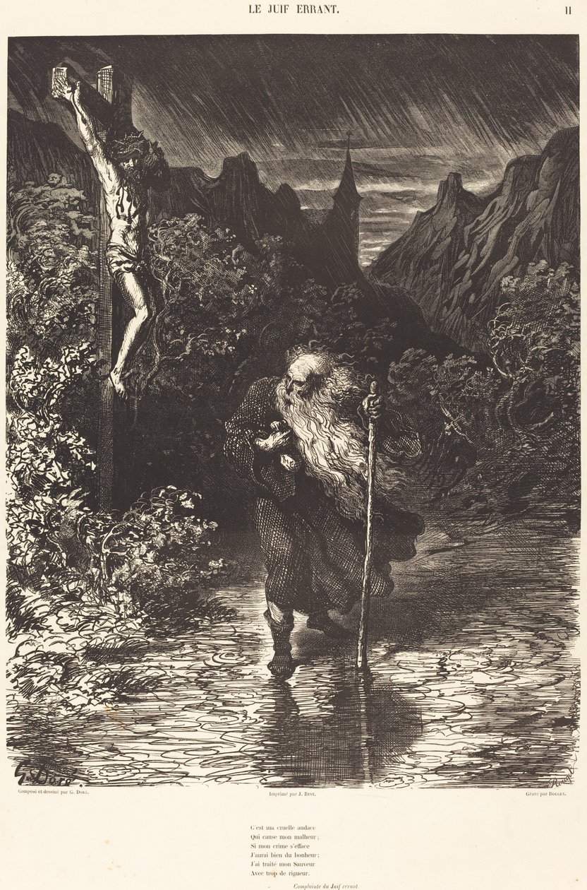 Żyd wędrujący autorstwa Georges Rouget after Gustave Doré