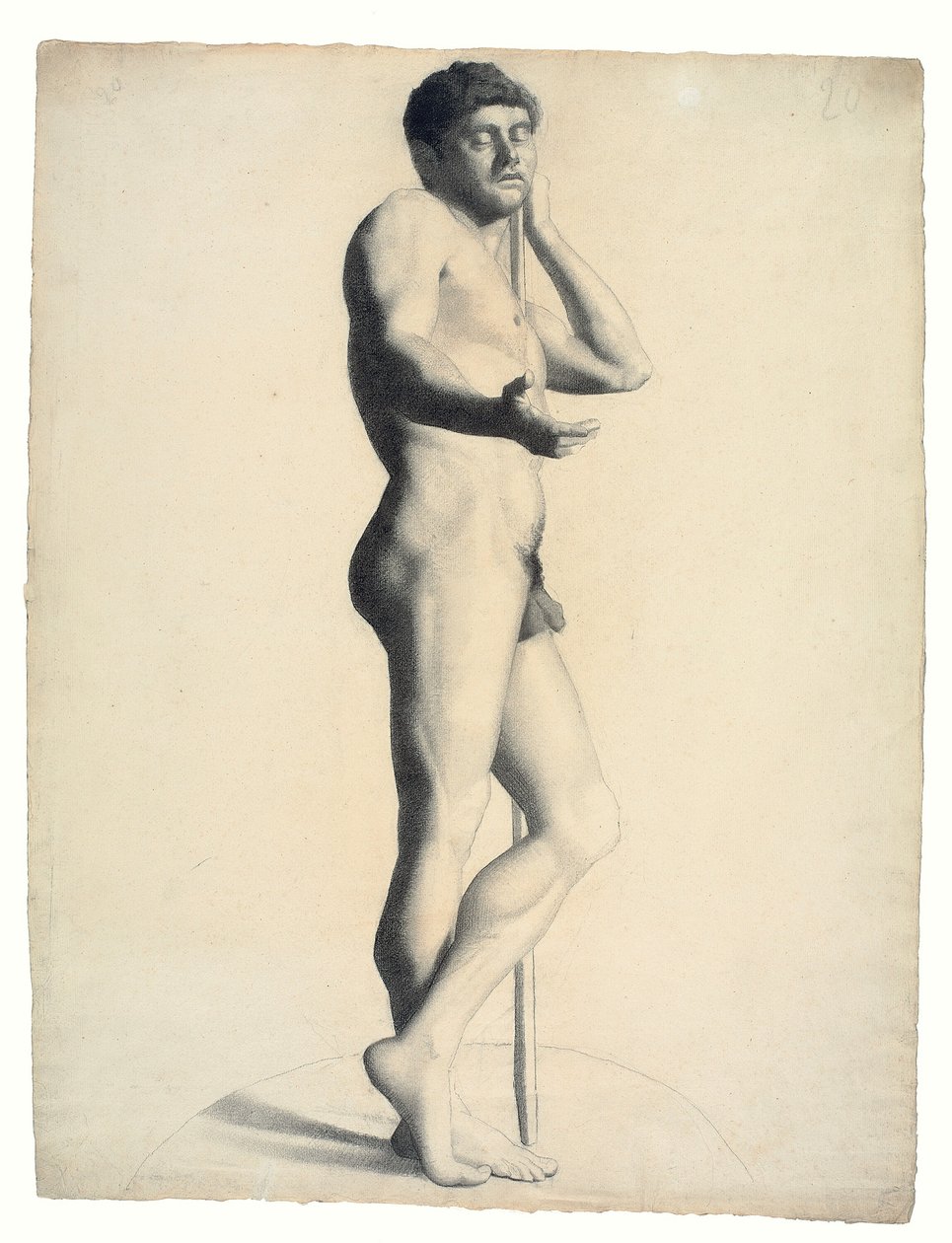 Akademicki mężczyzna nago autorstwa Georges Seurat