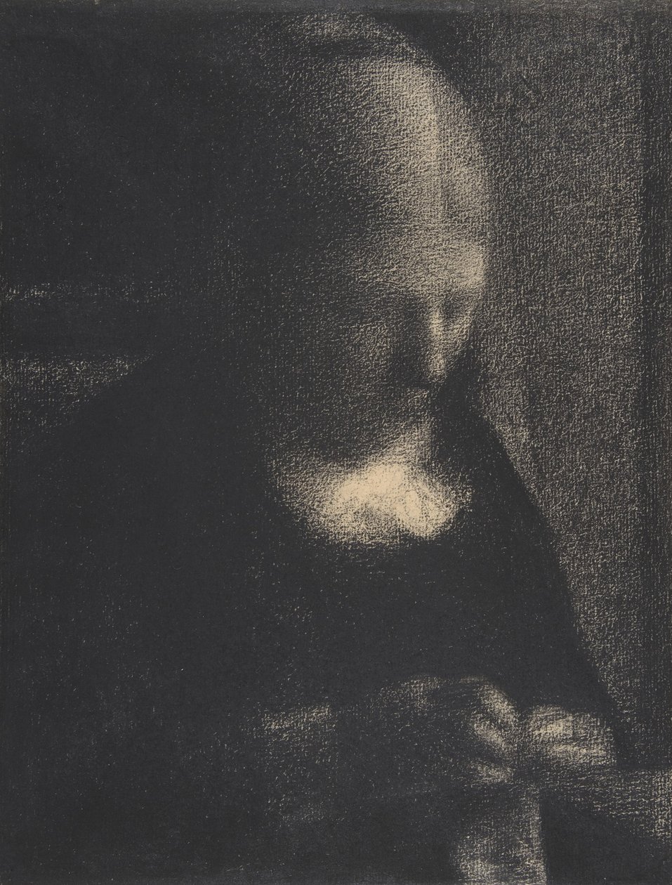 Haft; Matka Artystów, 1882-83 (kredka conté na papierze Michallet) autorstwa Georges Seurat
