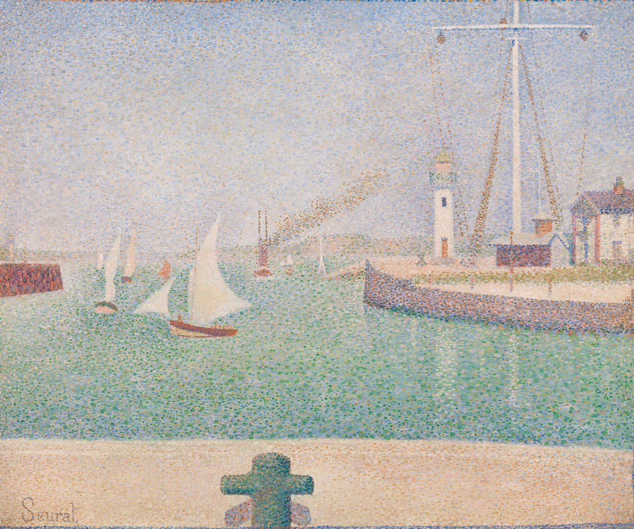 Wejście do portu Honfleur autorstwa Georges Seurat