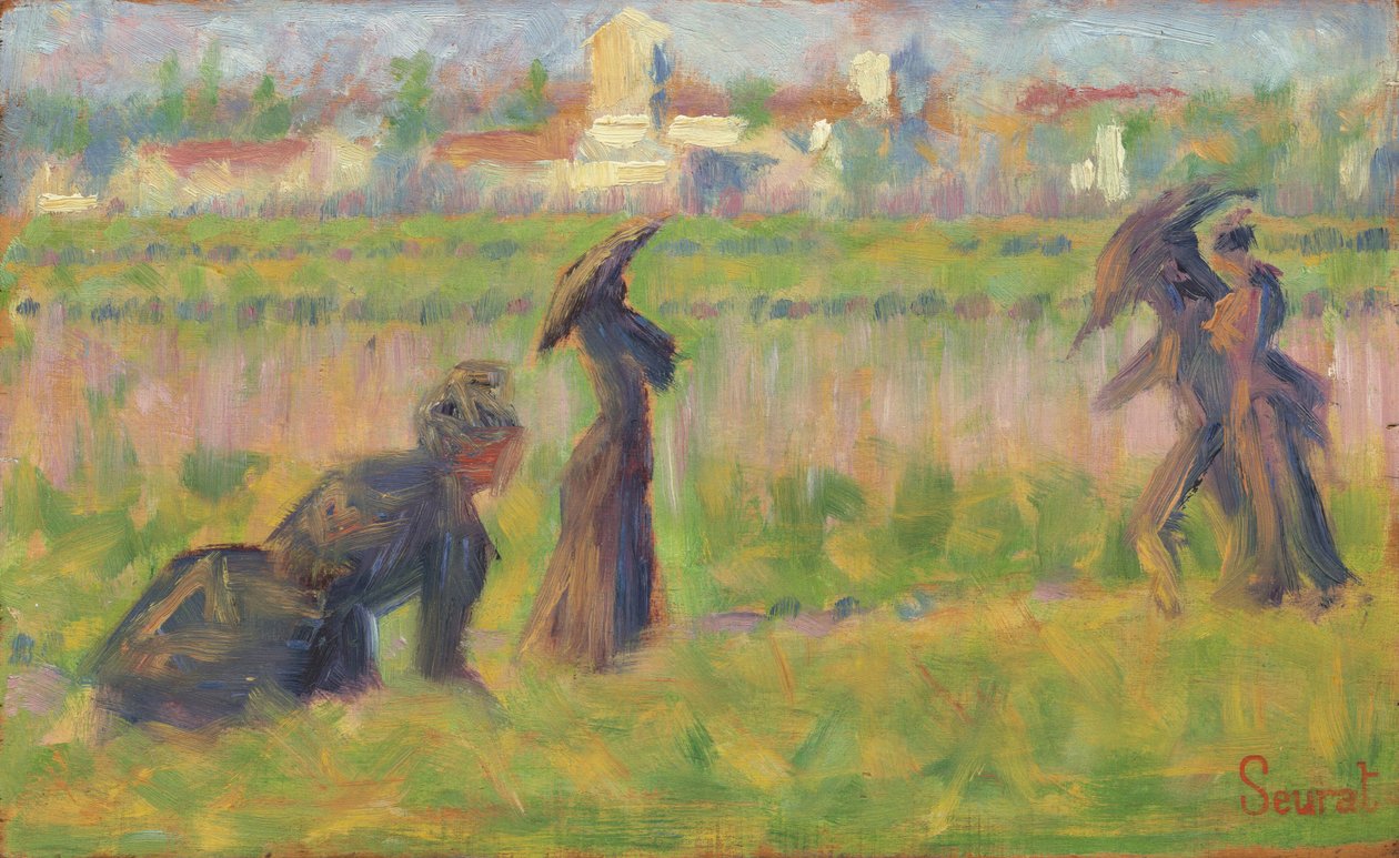 Postacie w krajobrazie autorstwa Georges Seurat
