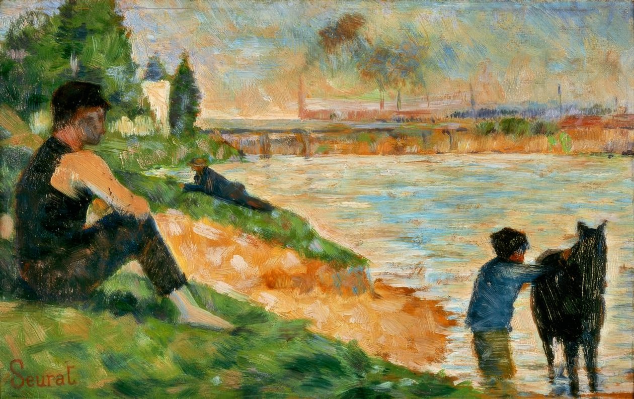 G.Seurat, studium nad kąpieliskiem autorstwa Georges Seurat