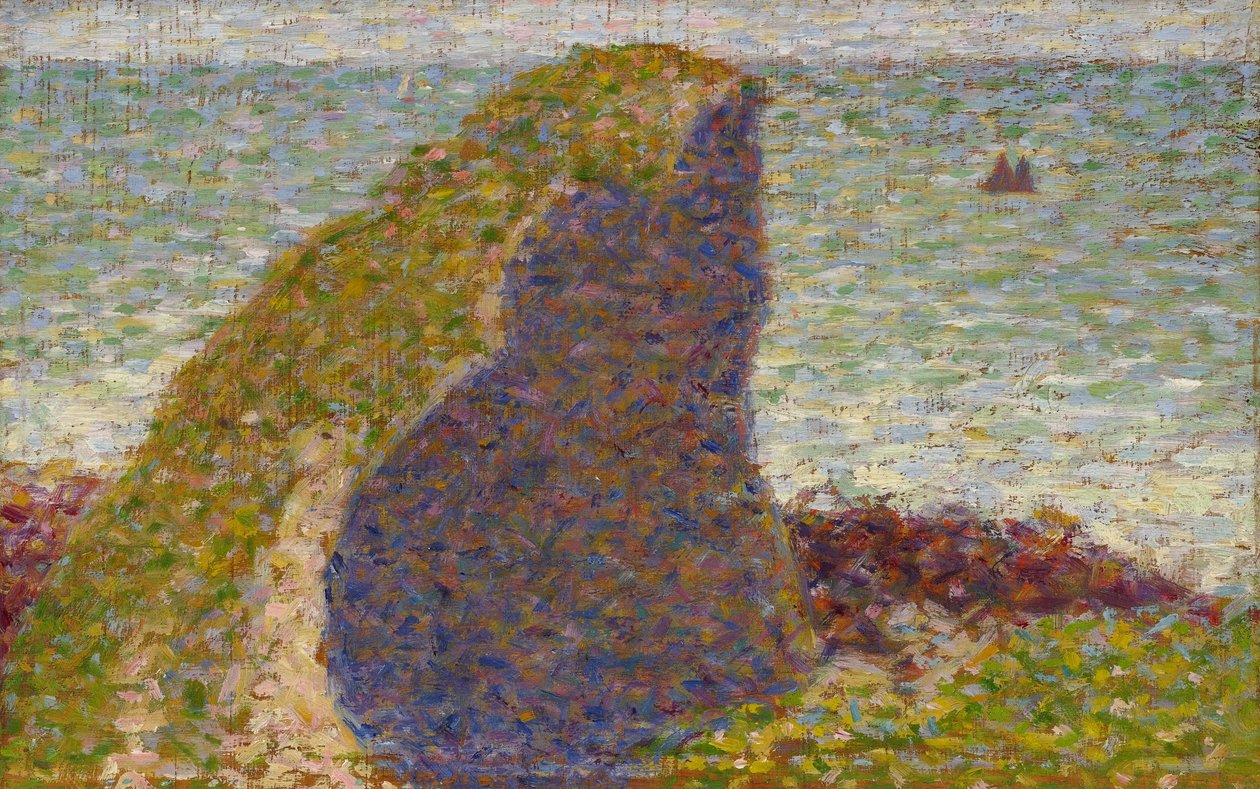 Georges Seurat - Le Bec du Hoc (Studium) autorstwa Georges Seurat