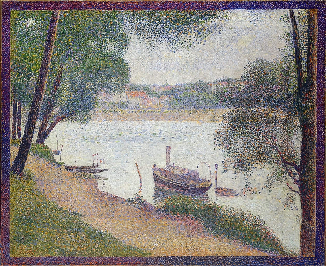 Szara pogoda, Grande Jatte. Około 1886-88 autorstwa Georges Seurat