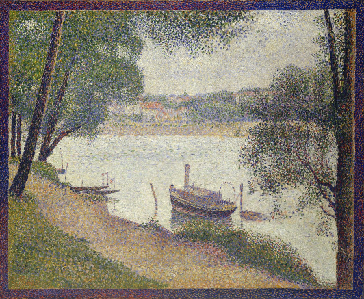 Szara pogoda, Grande Jatte autorstwa Georges Seurat