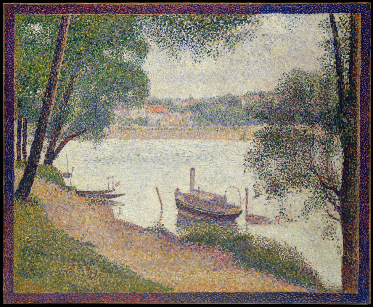 Szara pogoda, Grande Jatte autorstwa Georges Seurat