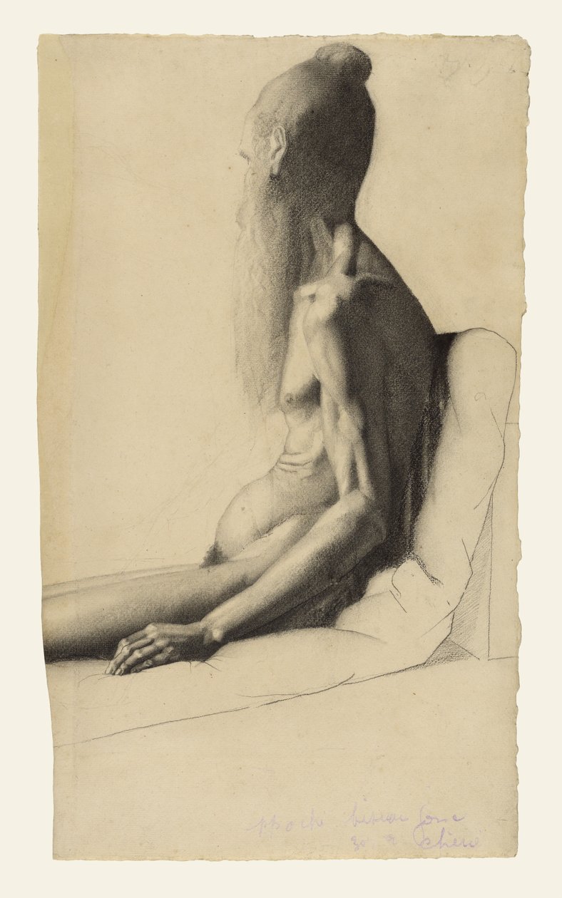 Studium aktu starego mężczyzny (Père Bainville) autorstwa Georges Seurat