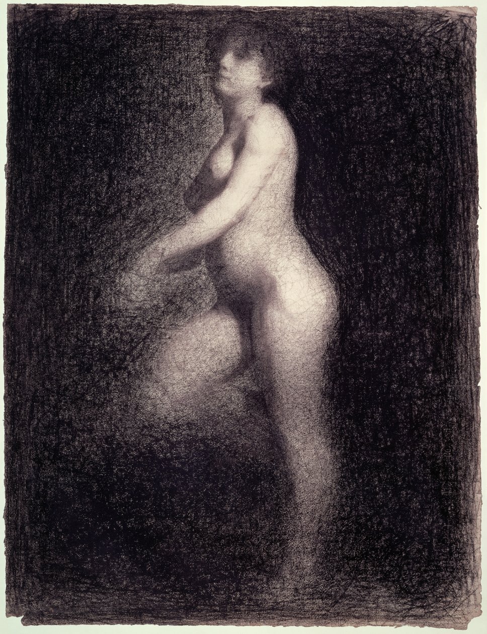 Akt, ok.1881-82 (ołówek i kredka) autorstwa Georges Seurat