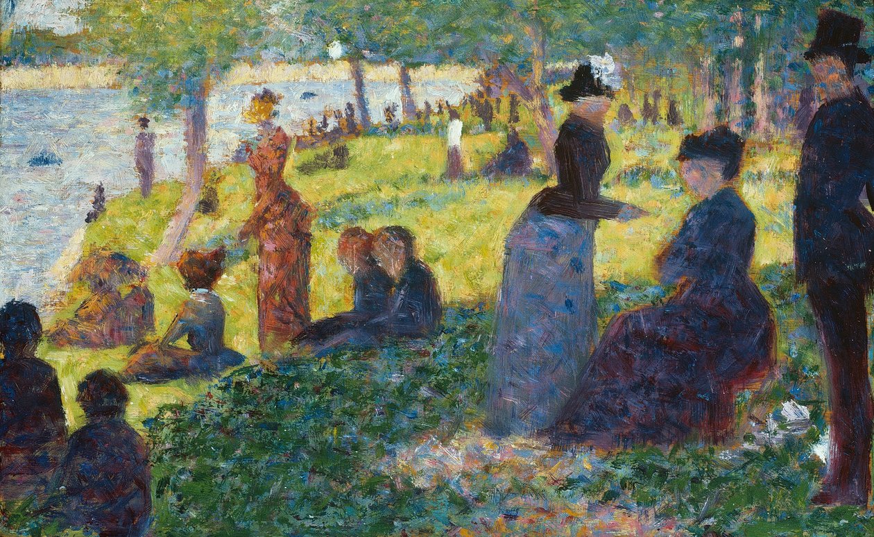 Szkic olejny do „Niedziela na La Grande Jatte — 1884” autorstwa Georges Seurat