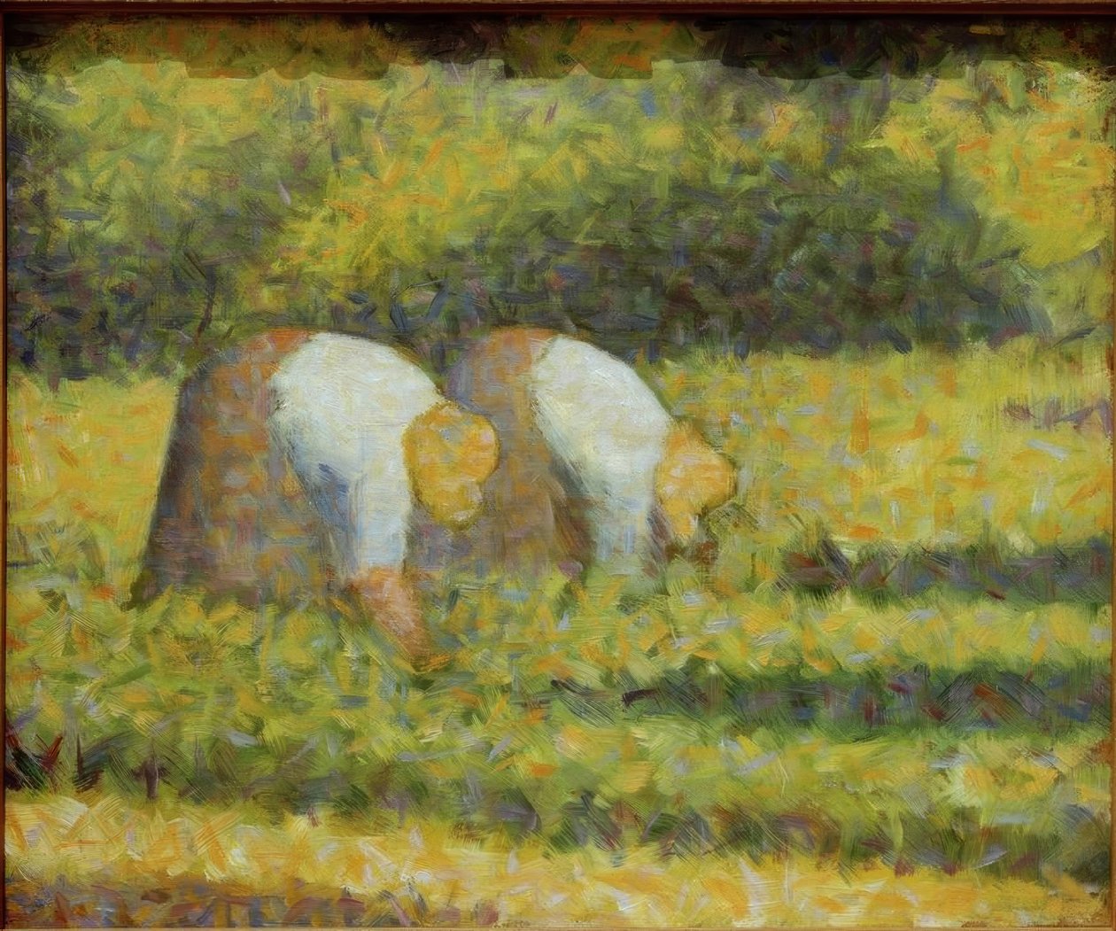 Chłopki w pracy autorstwa Georges Seurat