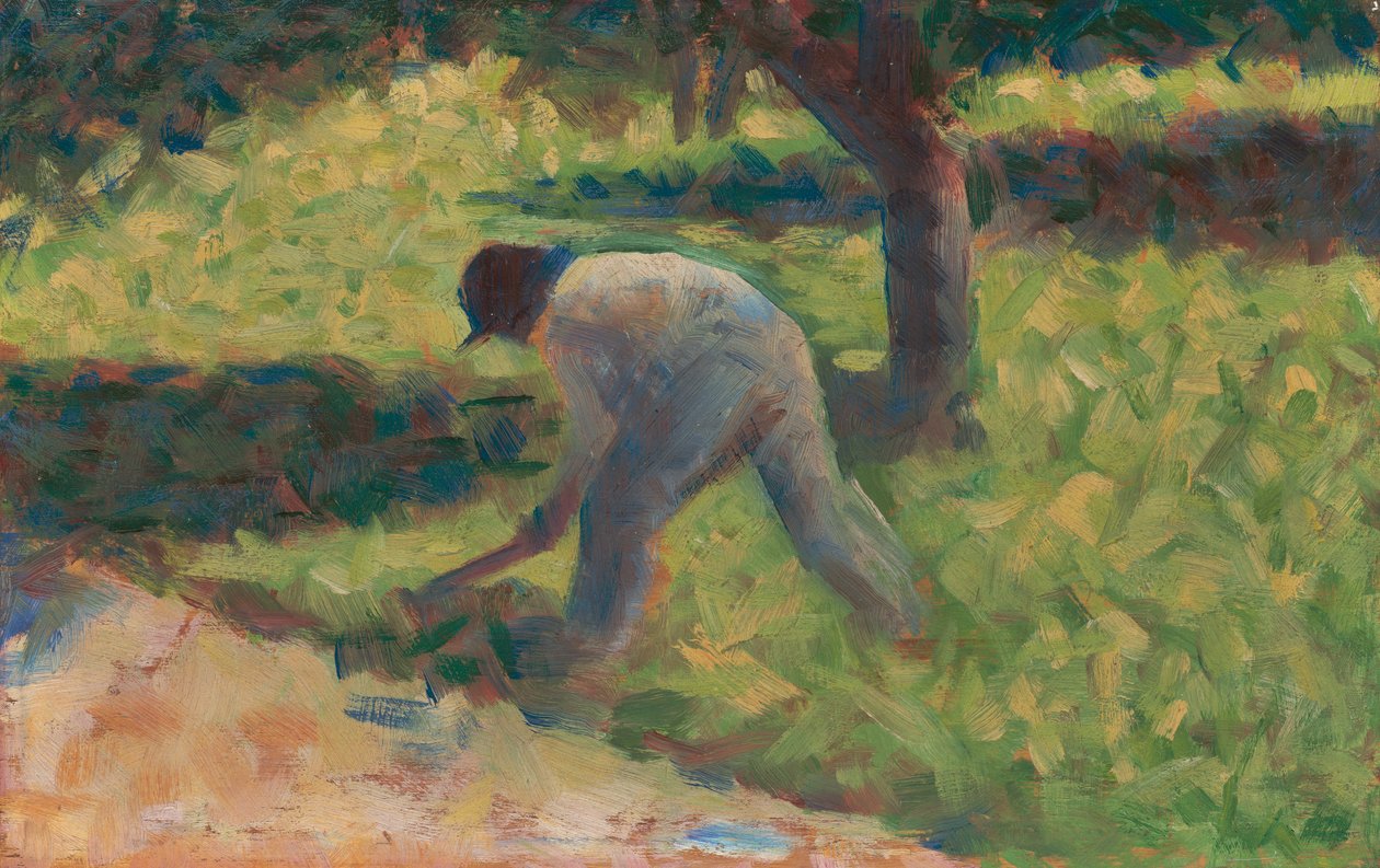 Chłop z motyką, ok. 1882 r. autorstwa Georges Seurat