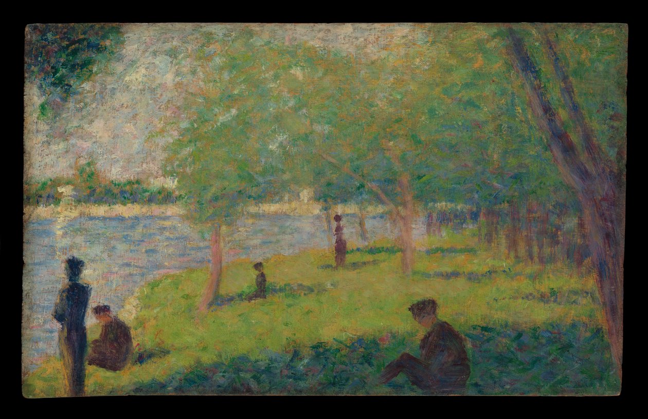 Studium do „Niedzielnego popołudnia na wyspie La Grande Jatte” autorstwa Georges Seurat