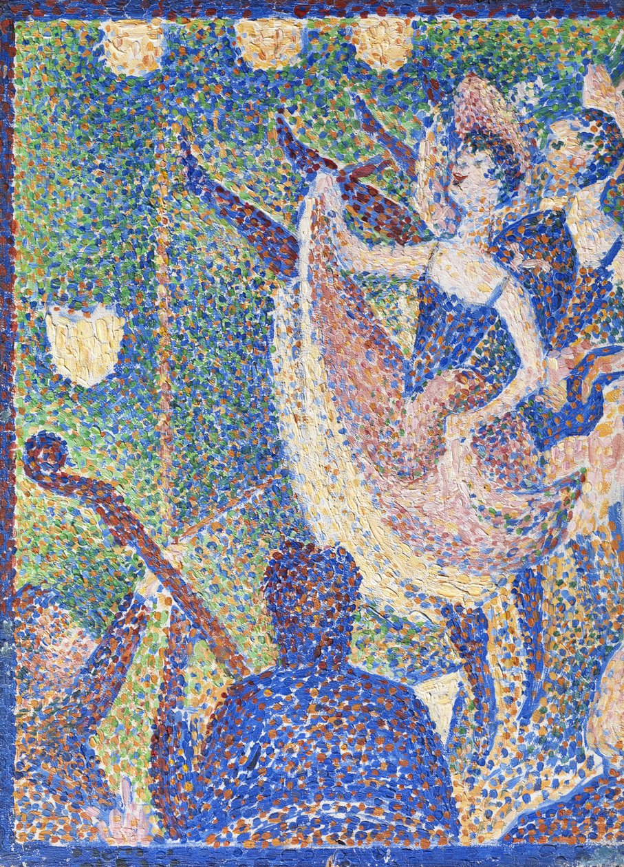 Studium dla Chahut, c.1889 (panel) autorstwa Georges Seurat