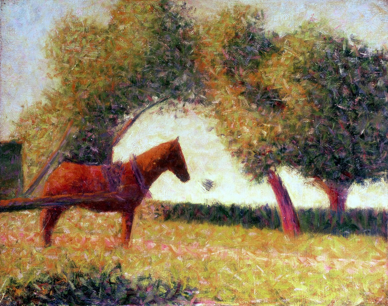 Koń zaprzężony, 1883 autorstwa Georges Seurat
