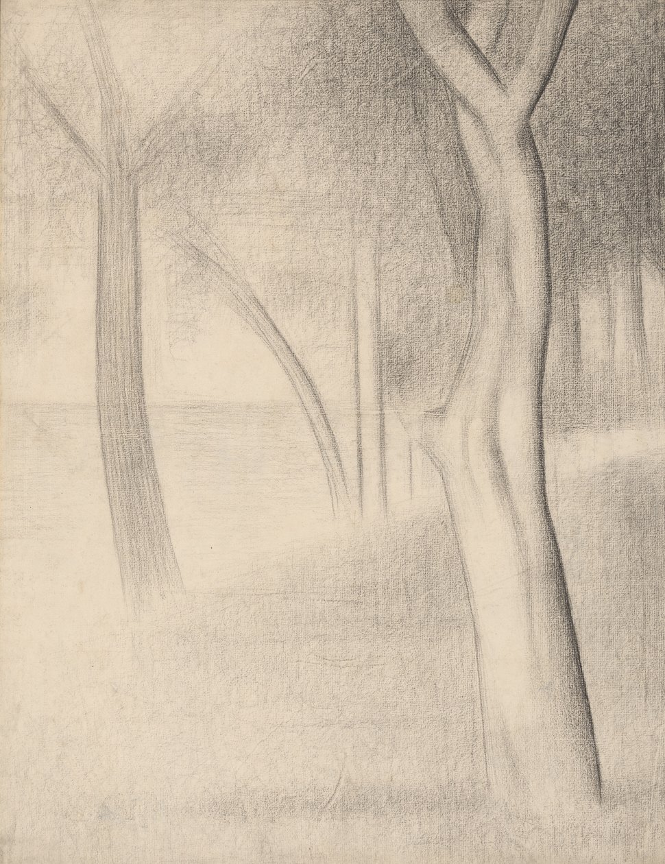 Drzewa (studium dla La Grande Jatte) autorstwa Georges Seurat