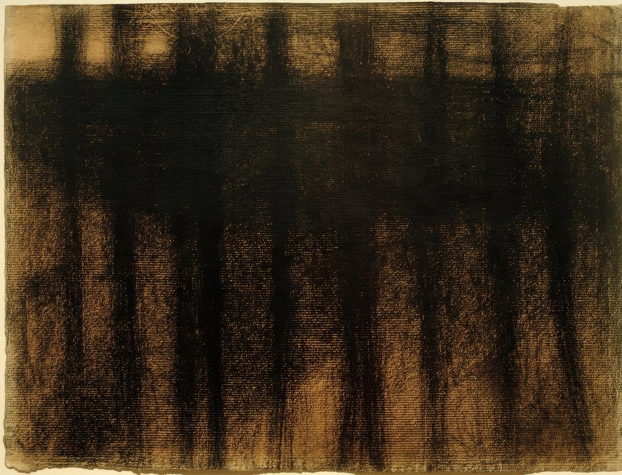 Pnie drzew odbite w wodzie (Baumstämme, sich ...) autorstwa Georges Seurat