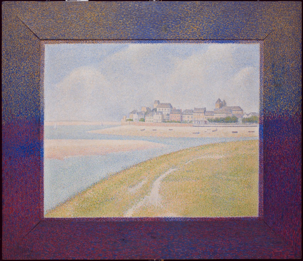 Widok na Le Crotoy z góry rzeki autorstwa Georges Seurat