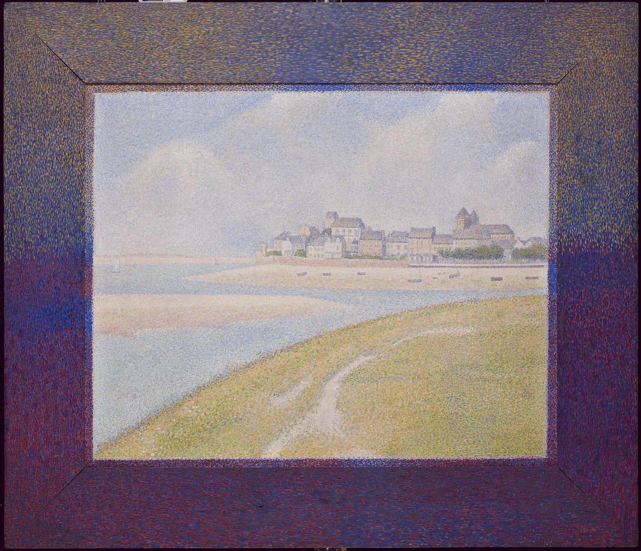 Widok Le Crotoy, z Upstream, 1889 autorstwa Georges Seurat