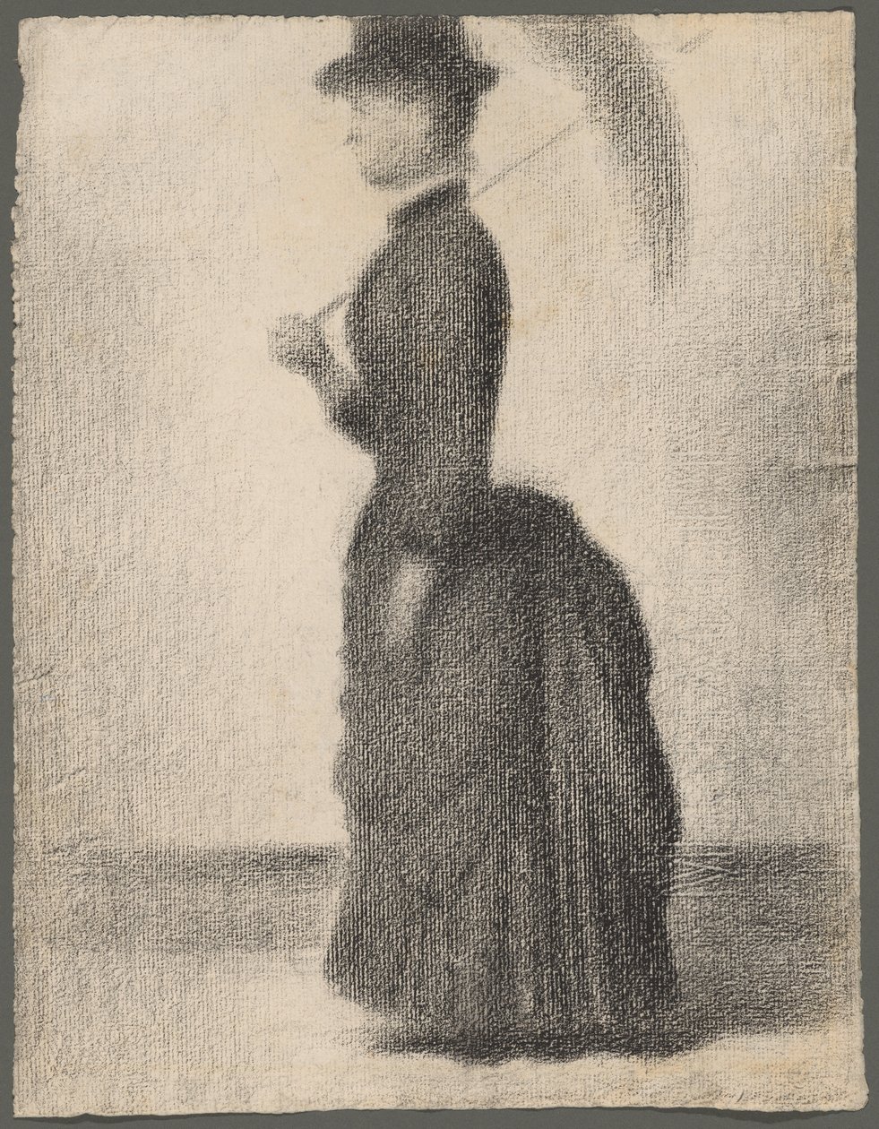 Kobieta idąca z parasolem (studium do La Grande Jatte) autorstwa Georges Seurat