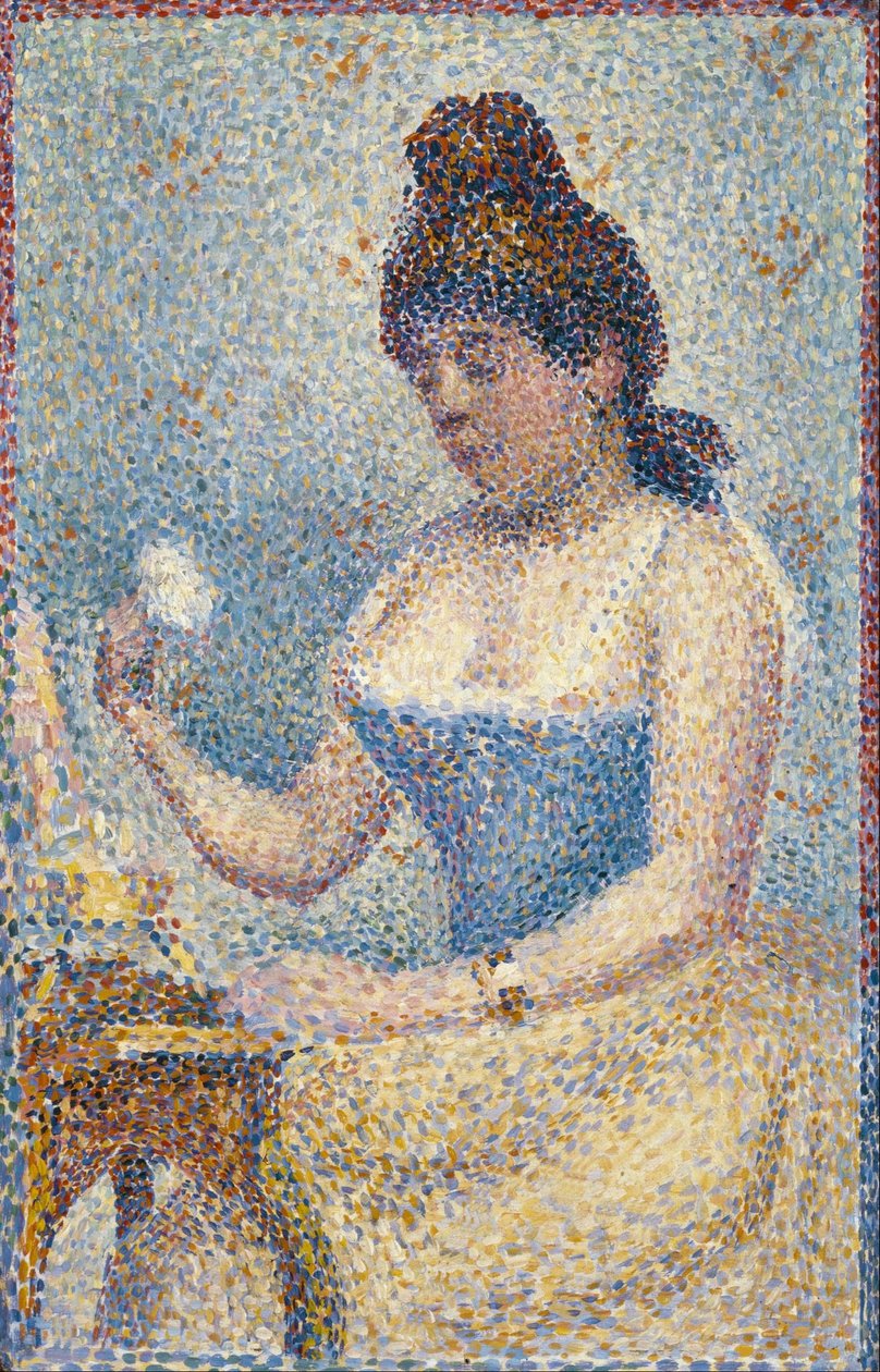 Młoda kobieta pudrująca się autorstwa Georges Seurat