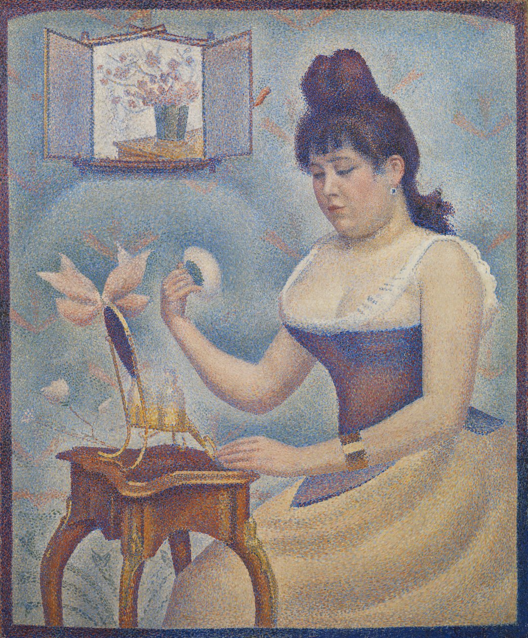 Młoda kobieta pudrująca się, ok. 1888-90 autorstwa Georges Seurat