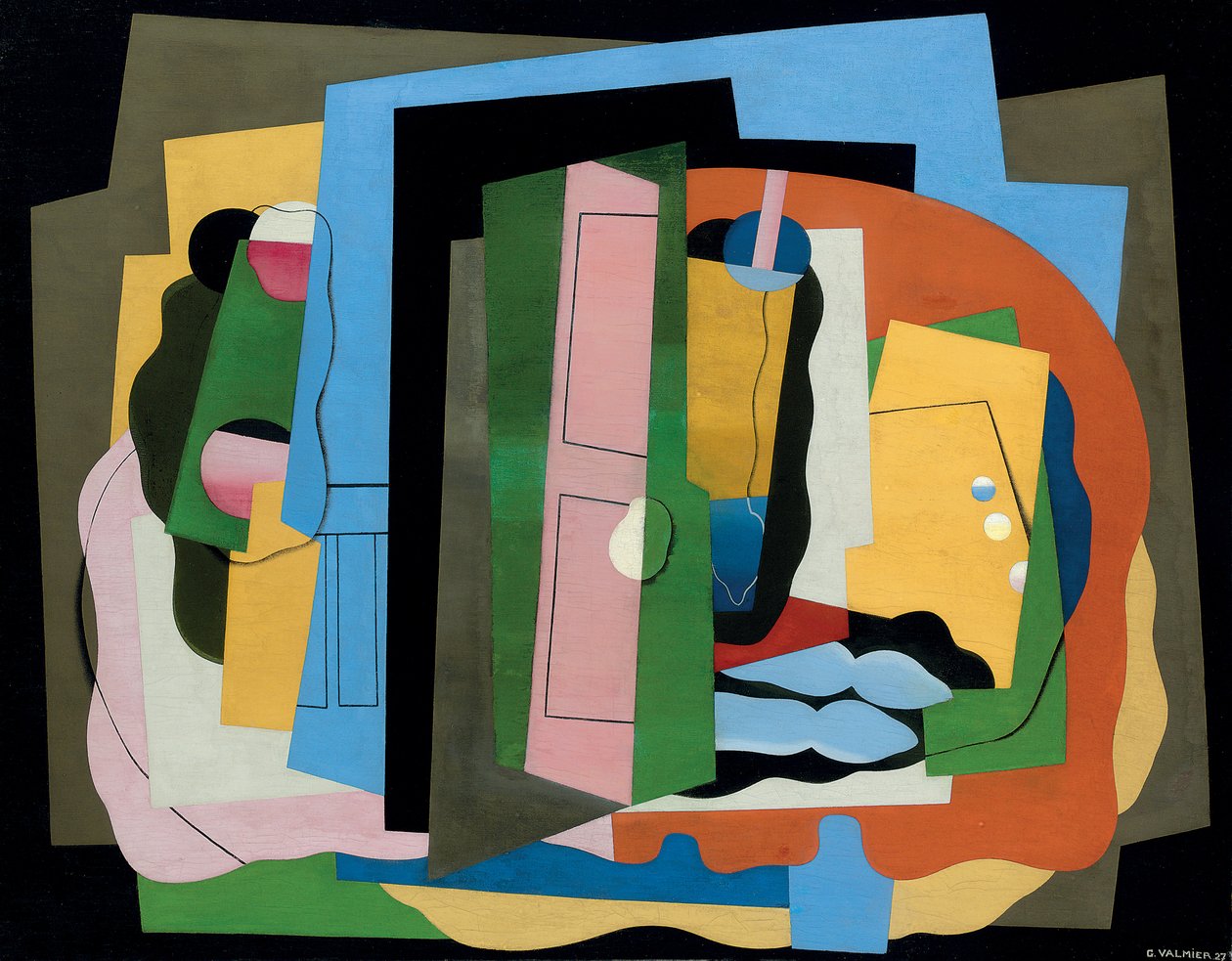 Różowe drzwi; Różowe drzwi, 1927 autorstwa Georges Valmier