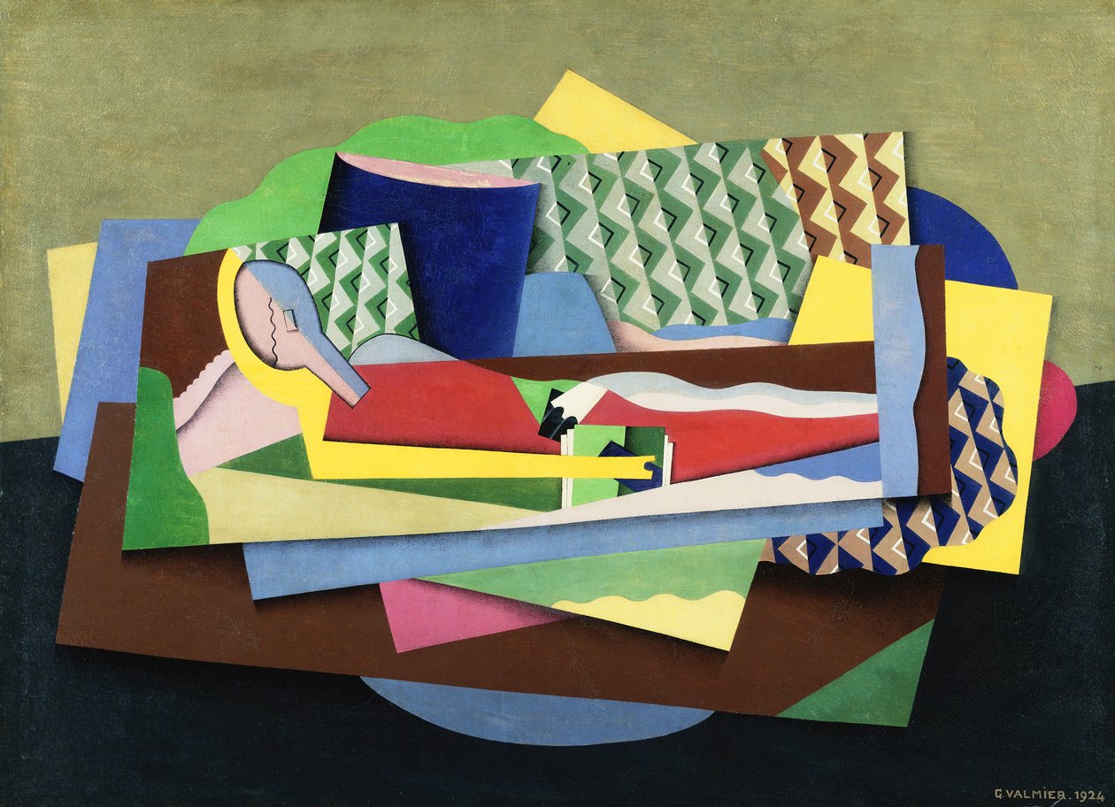Kobieta w pozycji leżącej; Kobieca kanapa, 1924 autorstwa Georges Valmier