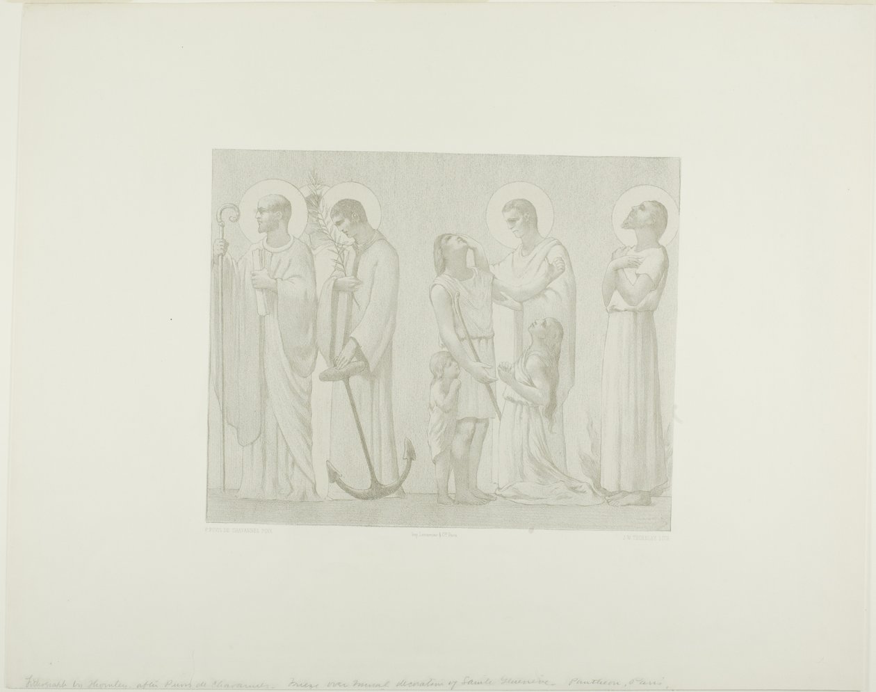 Legendarni święci Francji (fryz środkowy) autorstwa Georges William Thornley