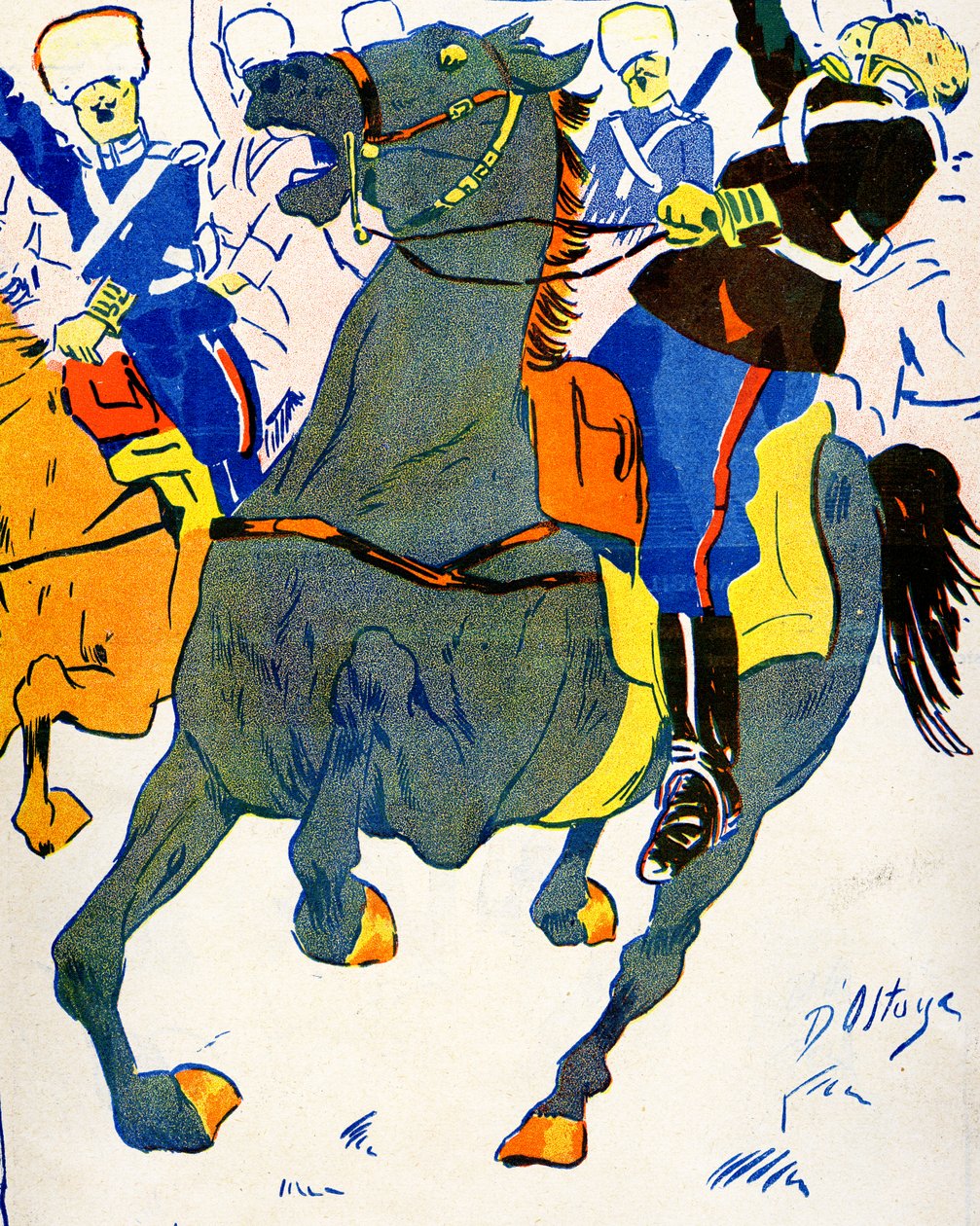 Bułgaria Mobilizacja wojsk do wojny, 1908 r. . autorstwa Georges d 1878 1937 Ostoya